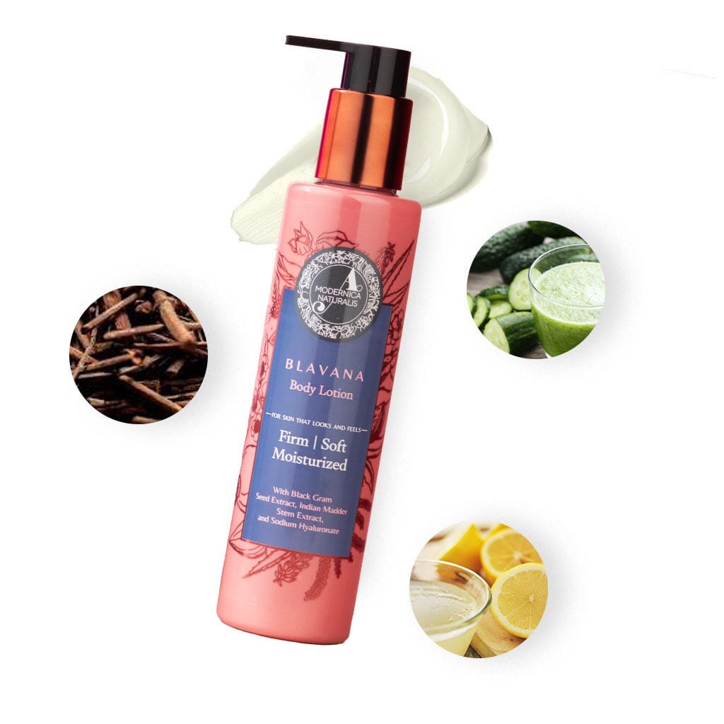 Blavana Body Lotion - Moisturizes, Softens, Firms Dry, Aging, Crepey Skin - Revolutionary Formula with Black Gram - Best Body Lotion for Mature Body Skin - With Clinically Proven Ingredients