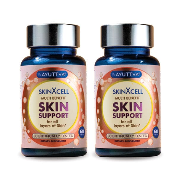 SkinXcell - Multi Benefit Skin Support For ALL Layers | VEGAN Collagen Booster - Pack of 2