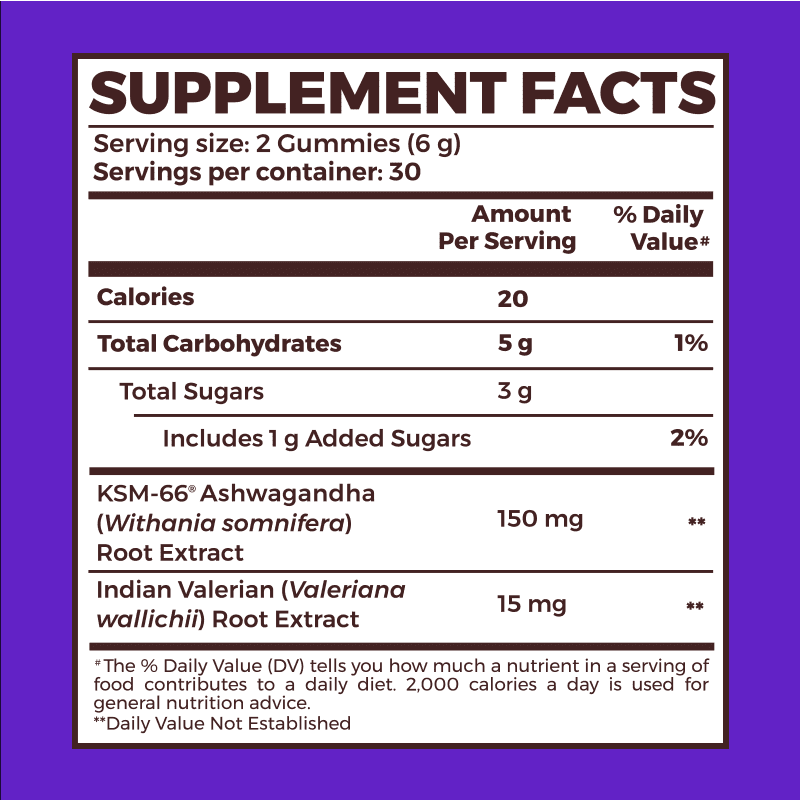 Sleep Gummies with KSM 66 Ashwagandha and Valerian Root for Blissful Sleep - Pack of 2
