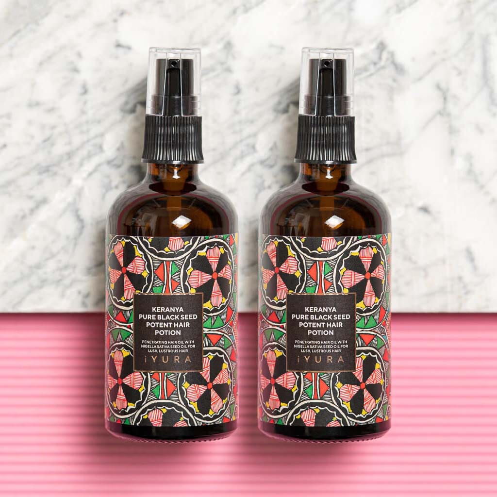 Keranya Pure Black Seed Potent Hair Potion (Pack of 2) - More Shiny Hair On The Head, Not In The Comb