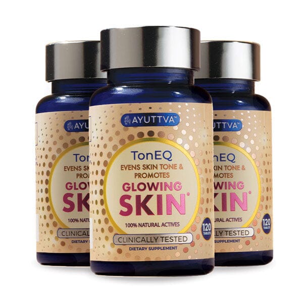 TonEQ Pack of 3 - Ayurvedic supplement with Amla, Licorice and other herbs for Even-Toned, Brightened and Healthy looking skin