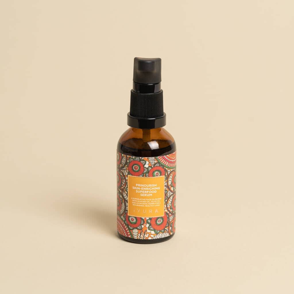 Prinourish Skin-Enriching Superfood Serum - With Almond Oil, Olive Oil, Turmeric, Mango and More Ayurvedic Herbs: