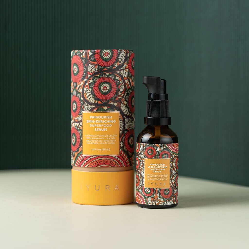 Prinourish Skin-Enriching Superfood Serum | With Almond Oil, Olive Oil, Turmeric, Mango and More Ayurvedic Herbs