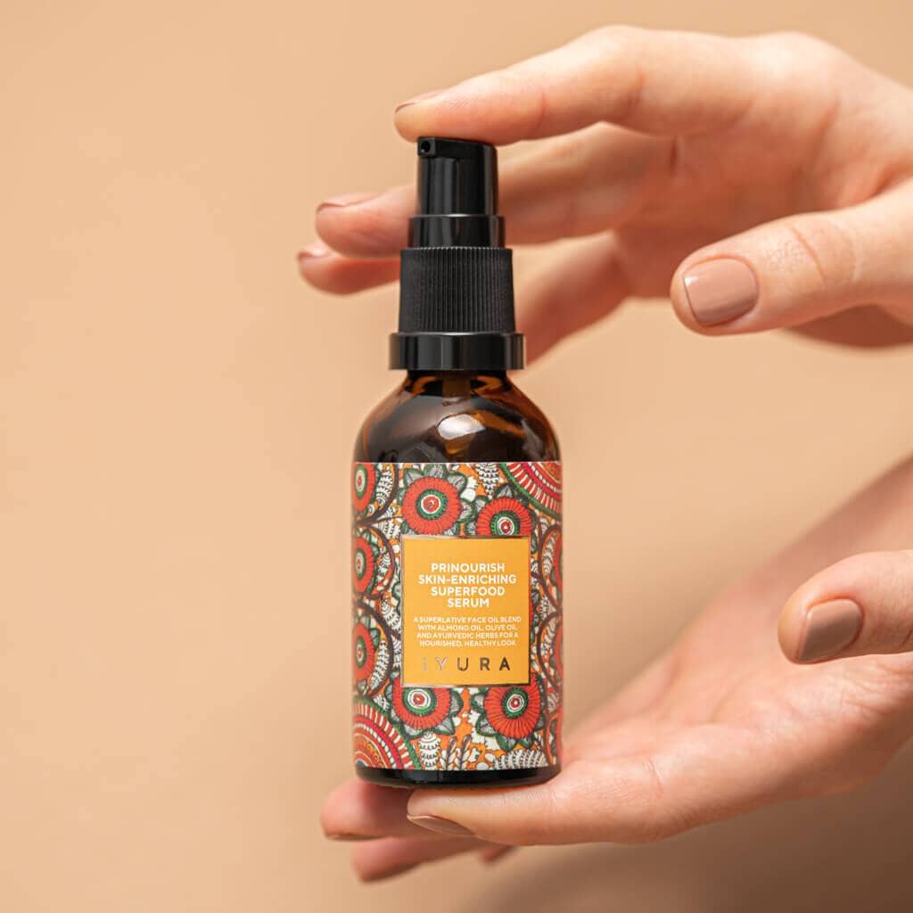 Prinourish Skin-Enriching Superfood Serum | With Almond Oil, Olive Oil, Turmeric, Mango and More Ayurvedic Herbs