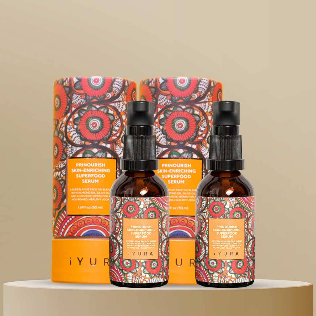 Prinourish Skin-Enriching Superfood Serum | With Almond Oil, Olive Oil, Turmeric, Mango and More Ayurvedic Herbs