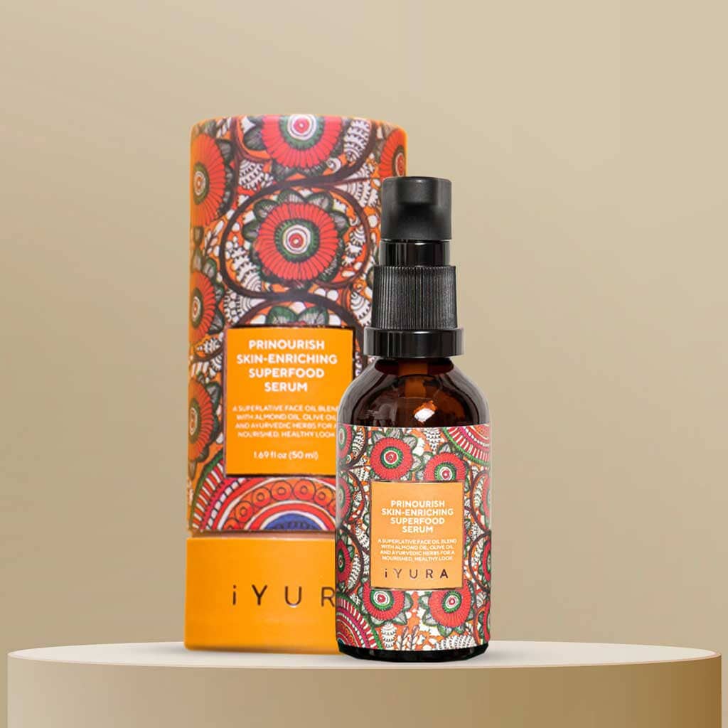 Prinourish Skin-Enriching Superfood Serum | With Almond Oil, Olive Oil, Turmeric, Mango and More Ayurvedic Herbs