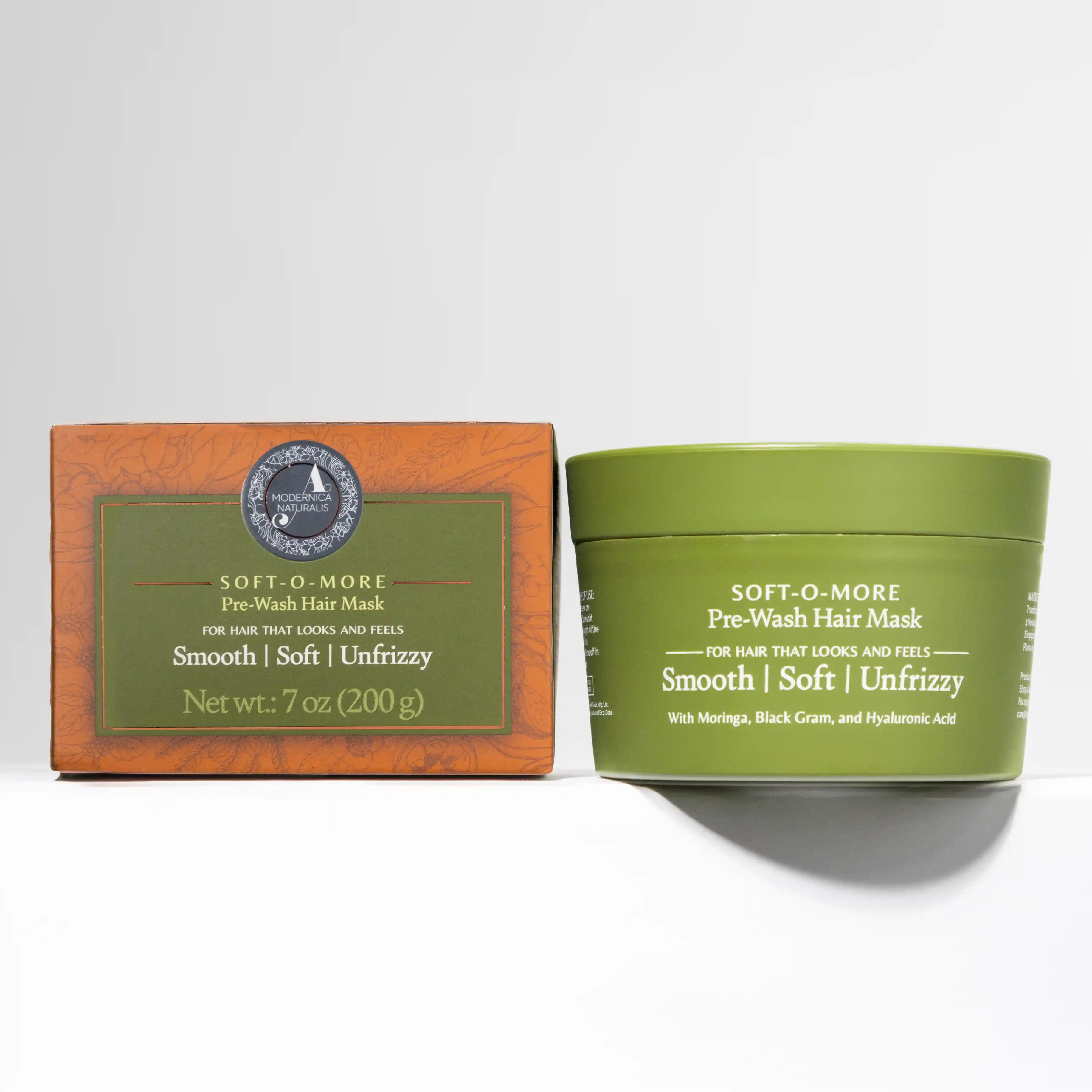 Soft-O-More Pre-Wash Hair Mask – Smooths, Softens, and Unfrizzes the look of Dry, Dull, Aging Hair – Revolutionary Formula with Moringa and Black Gram – Best Pre-Shampoo Hair Mask For Mature Hair