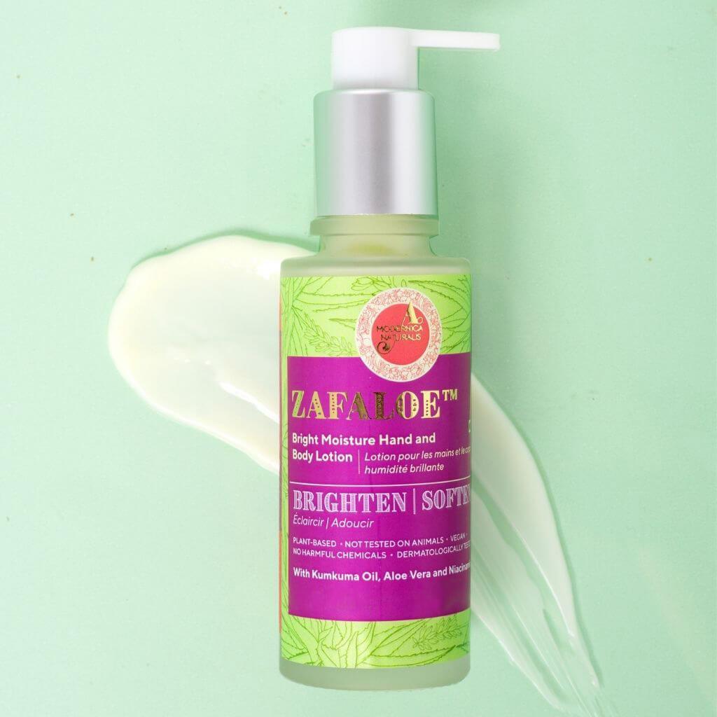 Saffron and Turmeric Body and Face Moisturizing Duo - Zafaloe Bright Moisture Hand and Body Lotion and Kesaradi Face Oil
