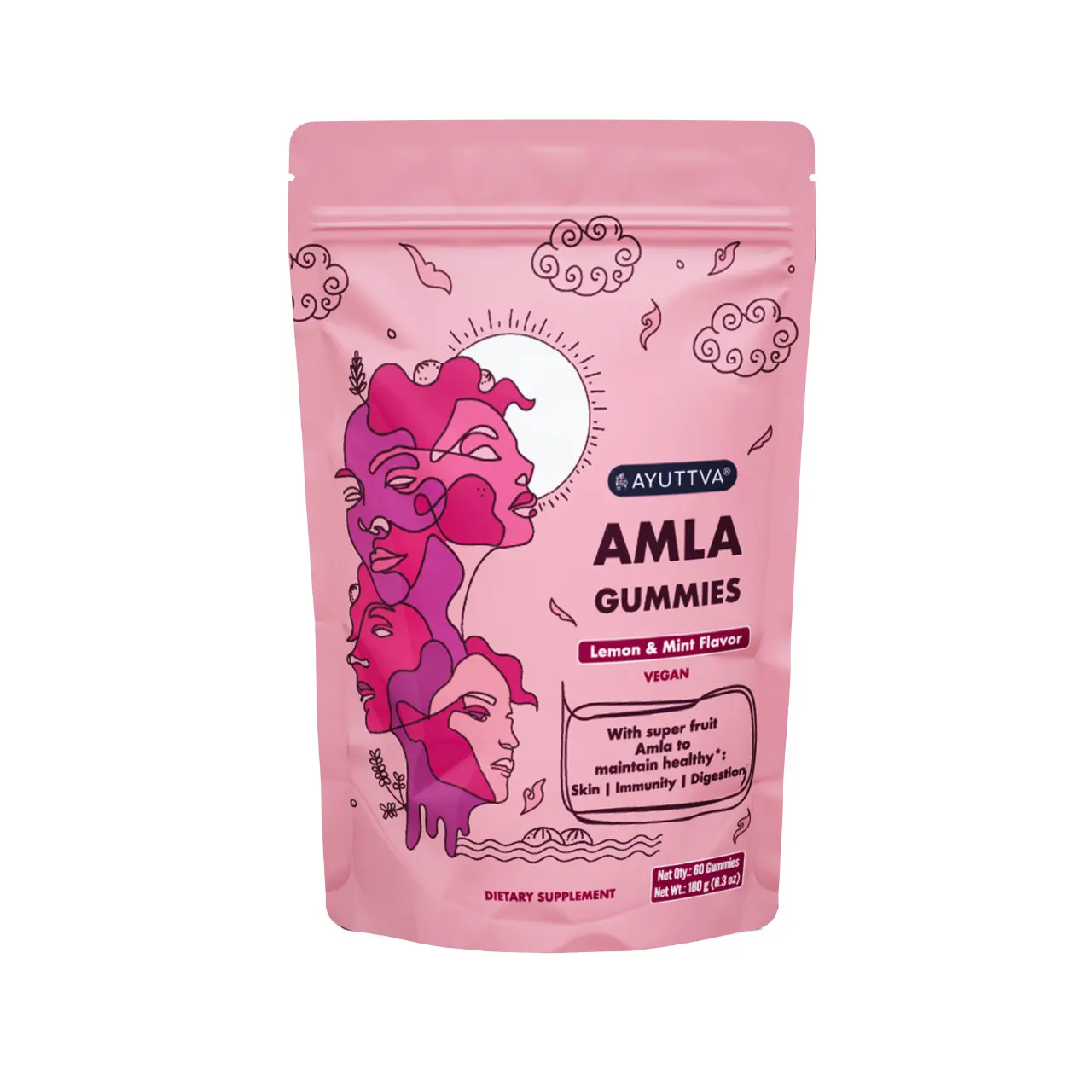 Amla Gummies I Vegan Gummies with Plant-based Actives for Anti-aging Benefits, Healthy Skin, Digestion and Immunity