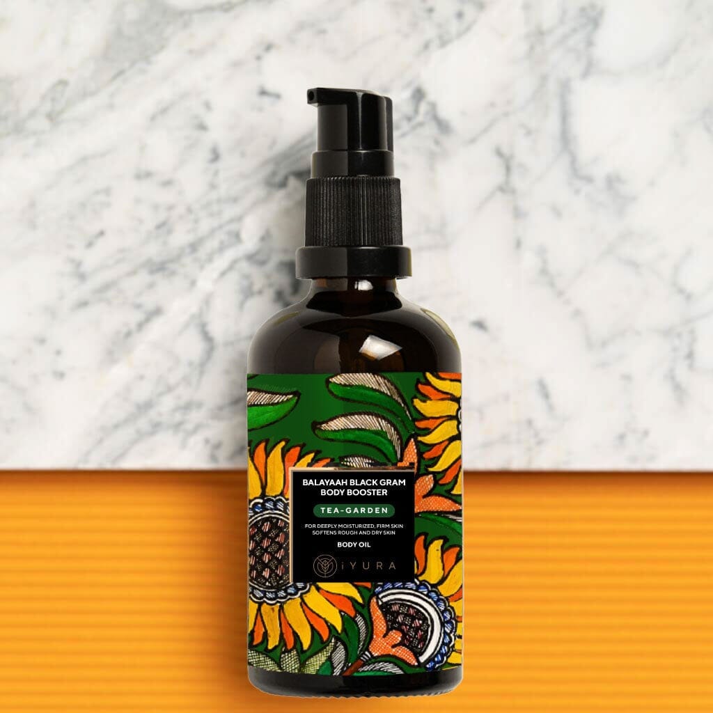 Balaayah Black Gram Body Booster - Tea-Garden Blend - Bestselling Body Oil For Dry, Mature, Aging Skin - Pack of 3
