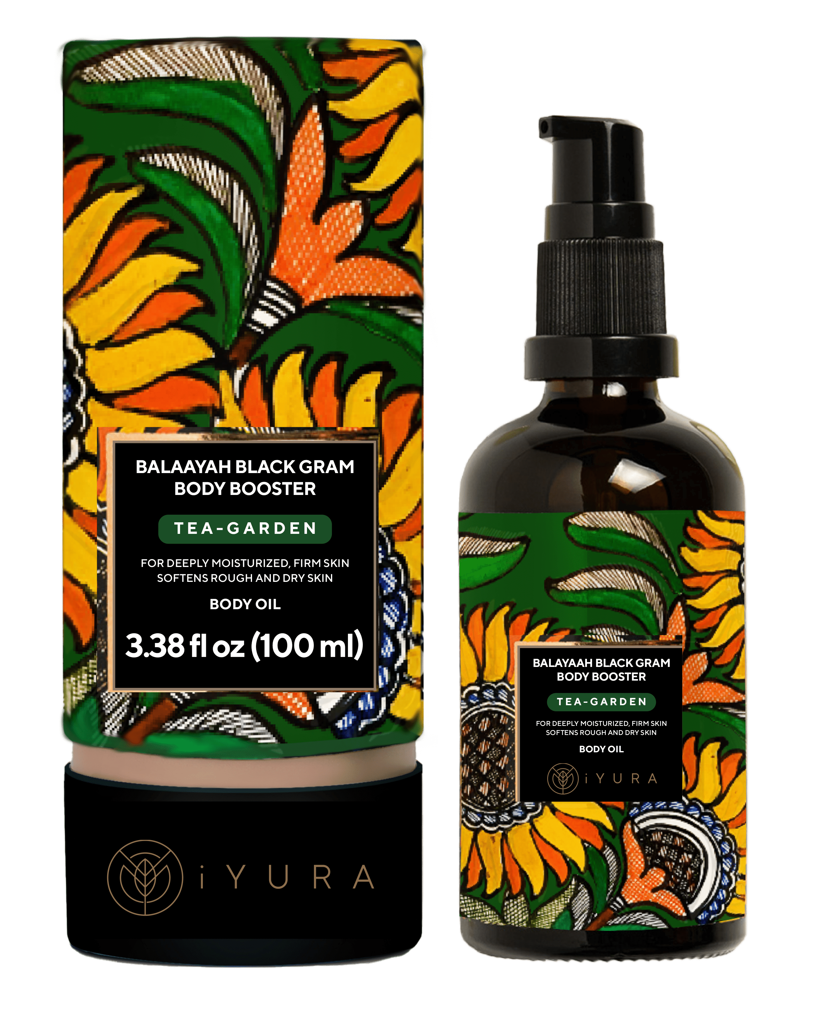 Balaayah Black Gram Body Booster - Tea-Garden Blend - Bestselling Body Oil For Dry, Mature, Aging Skin - Pack of 3