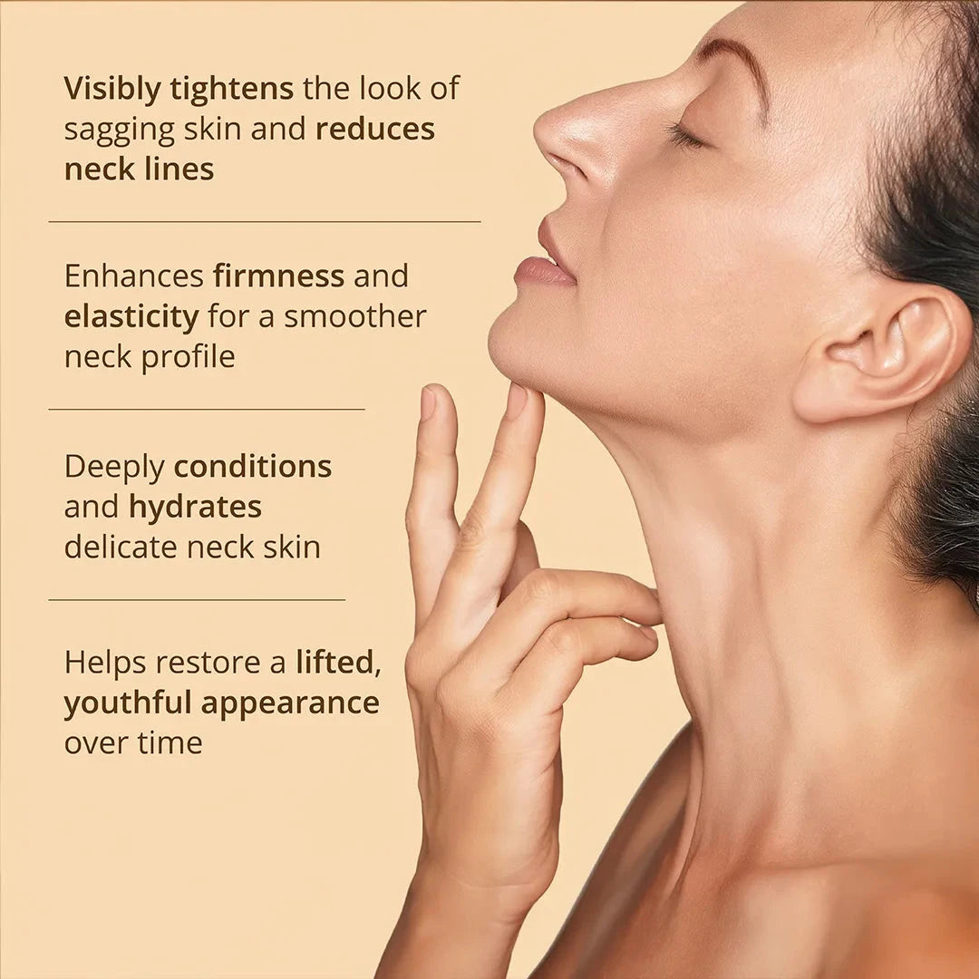 Firm-Focus Neck Mask - Lifts, Firms, Smooths the look of Loose, Saggy Skin on the Neck, Jaw, Chin & Upper Chest - Focused Neck Firming Action with Phyto-Ceramides and Water Lily - Best Firming Neck Mask