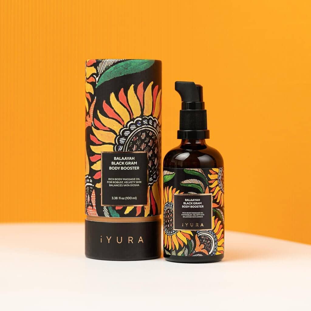 Balaayah Black Gram Body Booster: Body Massage Oil for Dry, Aging Skin - In 7 Different Indulging Aromas!