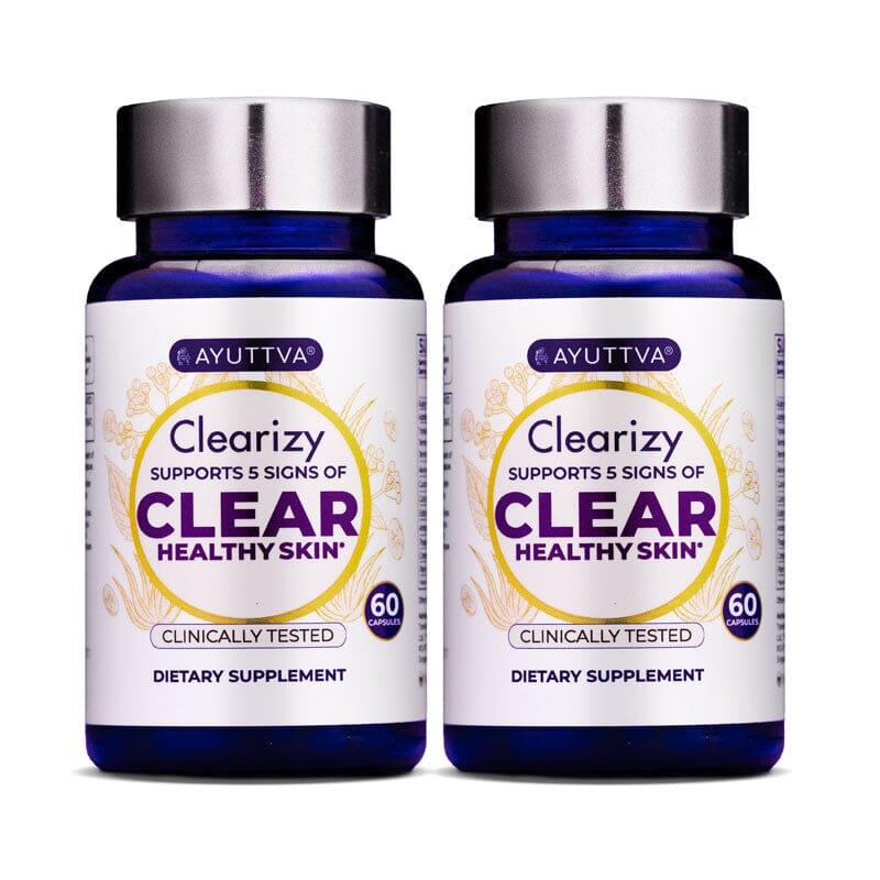 Clearizy Capsules for Clear Skin and Breakout Relief - 5-in-1 Acne Control - Pack of 2